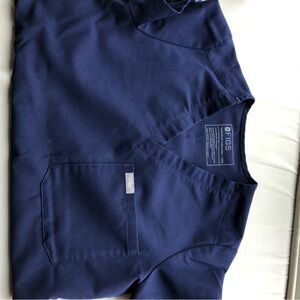 Figs Deep Blue V-Neck Scrub Top